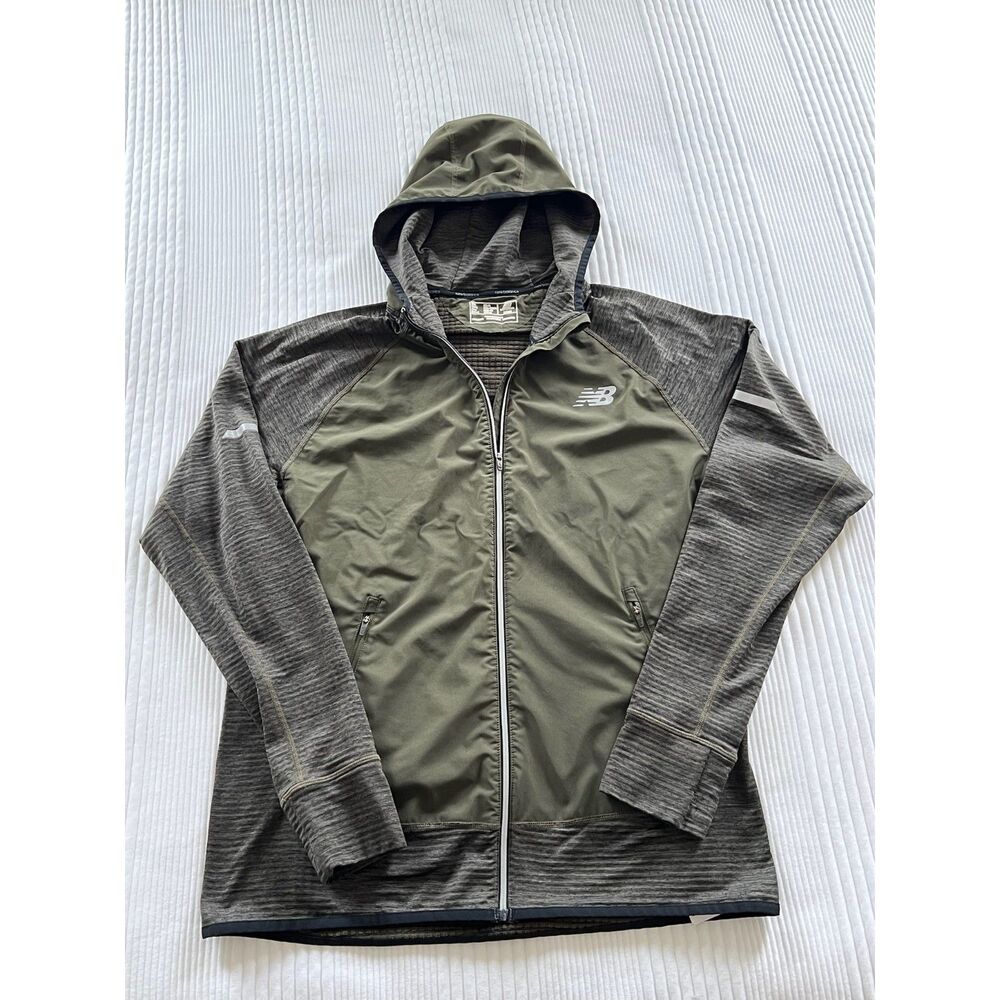 Men's Olive Green New Balance Hoodie - Large - Like New